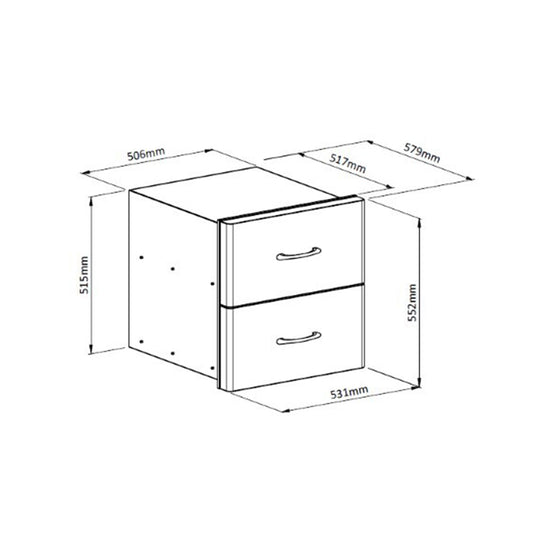 Double Drawer Unit | For In-Build