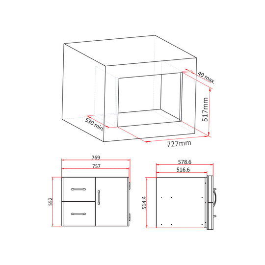 Door and Drawer Combo Unit | For In-Build