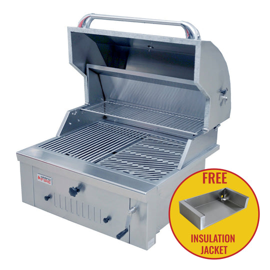 Deluxe 30" Charcoal Build In + FREE Insulation Jacket